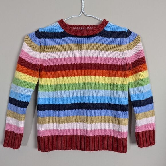 Gap Kids y2k coloured striped knit crewneck size small rainbow - Picture 1 of 5